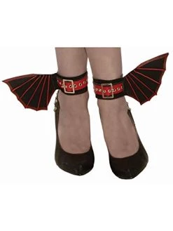 Forum Novelties Women's Vampire Ankle Cuffs, Black/Red, One Size