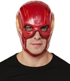 Rubie's Men's DC Comics Flash The Movie Deluxe Flash Overhead Latex Mask, As Shown, One Size -Rubies Shop 31FTOsrJ6iL. AC