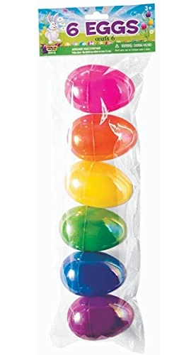 Forum Novelties Plastic Easter Eggs, 6-Count, Iridescent 3 Forum Novelties Plastic Easter Eggs, 6-Count, Iridescent