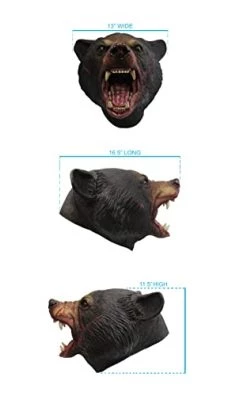 Rubie's Adult Cocoa Black Bear Deluxe Overhead Latex Mask, As Shown -Rubies Shop 31NGq xji4L