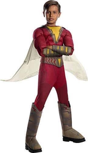 Rubie's Official DC Comic Shazam Deluxe Boys Costume, Kids Super Hero Fancy Dress 3 Rubie's Official DC Comic Shazam Deluxe Boys Costume, Kids Super Hero Fancy Dress