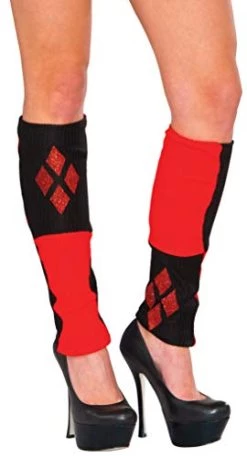 Rubie's Costume Co. Women's Standard DC Comics Harley Quinn Leg Warmers, Multicolor, One Size