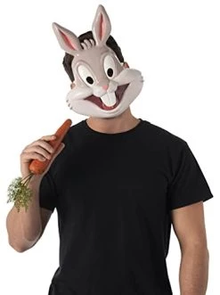 Rubie's Unisex Warner Bros. Space Jam Bugs Bunny Plastic Half-Mask, One Size -Rubies Shop 31m6iXQdY3S
