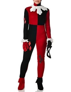 Rubie's Official DC Harley Quinn Jumpsuit, Ladies Costume Super Villain