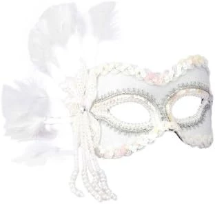 Forum Novelties Women's Karneval Style Half Mask With Beads 6 Forum Novelties Women's Karneval Style Half Mask With Beads - Image 4