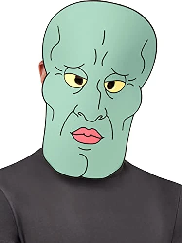 Rubie's Men's SpongeBob SquarePants Handsome Squidward Foam Mask, As Shown, One Size 3 Rubie's Men's SpongeBob SquarePants Handsome Squidward Foam Mask, As Shown, One Size