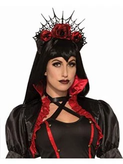Forum Novelties Women's Vampiress Rose Headband, Black/Red, One Size