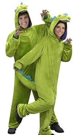 Rubie's Unisex-adult Rugrats Reptar Comfy Wear Jumpsuit -Rubies Shop 413lrY9bU6L 1