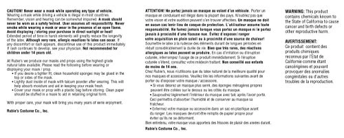 Rubie's Men's Go To Sleep Latex Mask, As Shown, One Size 5 Rubie's Men's Go To Sleep Latex Mask, As Shown, One Size - Image 3