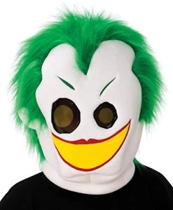 Rubie's DC Super Villains Joker Oversized Plush Mascot Mask, As Shown, One Size