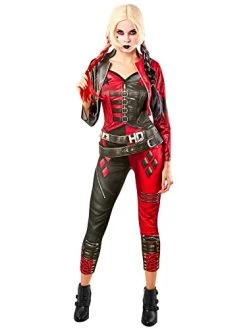 Rubie's Official Harley Quinn Ladies Jumpsuit Halloween Suicide Squad 2 Womens Villain Costume