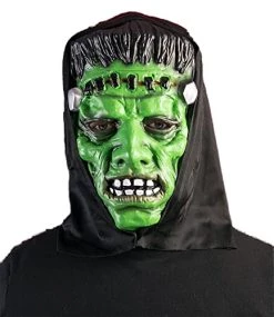 Forum Novelties Men's Standard Mask-Promo Hooded Monster, Green Black, Standard