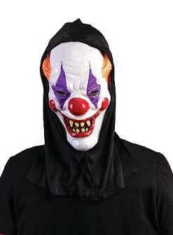 Forum Novelties Men's Hooded Mask-Clown, Multi Color, Standard
