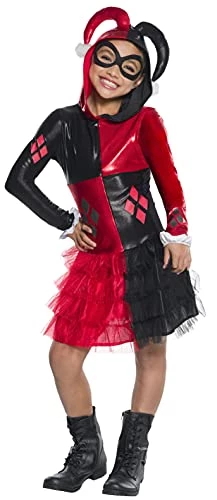 Rubie's Costume Girls DC Comics Harley Quinn Costume, Small, Multicolor (610167) 3 Rubie's Costume Girls DC Comics Harley Quinn Costume, Small, Multicolor (610167)