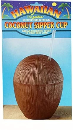 Forum Novelties Hawaiian Luau Party Tiki Bar Coconut Cup