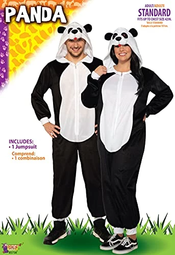 Forum Novelties Hooded Panda Jumpsuit Adult Costume 4 Forum Novelties Hooded Panda Jumpsuit Adult Costume - Image 2