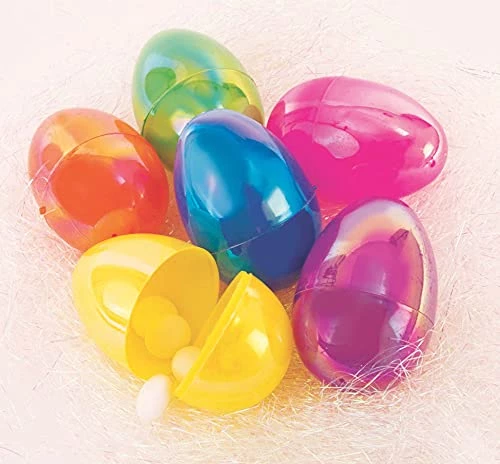 Forum Novelties Plastic Easter Eggs, 6-Count, Iridescent 4 Forum Novelties Plastic Easter Eggs, 6-Count, Iridescent - Image 2