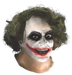 Batman The Dark Knight Adult Joker Latex Mask With Hair