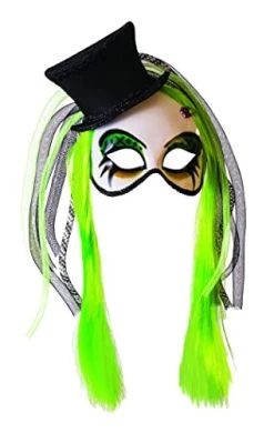 Rubie's Adult Neon Clown Accessory With Hat And Hair Costume Mask, As Shown, One Size US