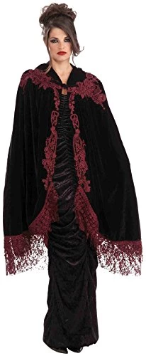 Forum Novelties Women's 45-Inch Velvet Lace Vampiress Cape