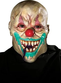 Rubie's Costume Co Standard Deluxe Overhead Latex Demon Clown Costume Mask, Multicolor, One Size