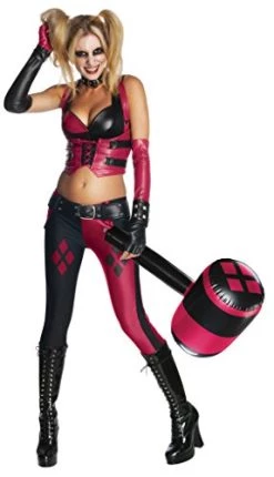 Rubie's Women's Batman Arkham City Sexy Harley Quinn Costume And Mallet Bundle