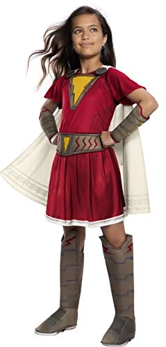 Rubie's Official DC Comic Shazam Mary Deluxe Girls Costume, Kids Super Hero Fancy Dress 3 Rubie's Official DC Comic Shazam Mary Deluxe Girls Costume, Kids Super Hero Fancy Dress