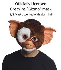 Rubie's Men's Gremlins: Secrets Of The Mogwai Mask With Plush Hair, Gizmo, As Shown, One Size -Rubies Shop 41kxEdW643L