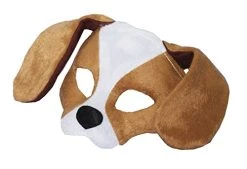 Forum Novelties Plush Dog Mask, Brown/White, One Size