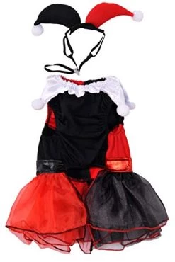 Rubie's Unisex Adult DC Comics Harley Quinn Pet Costume, Multicolor, M Neck 14.5 Girth 20 Back 15 US -Rubies Shop 41toofTQA0L