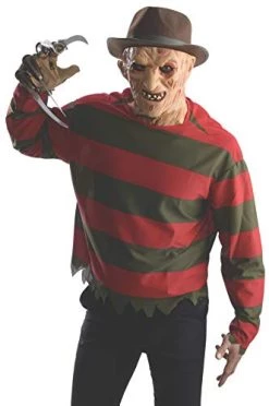 Rubies Men's Nightmare On Elm St Freddy Krueger Costume Shirt With Mask