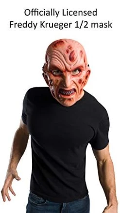 Rubie's Mens Nightmare On Elm Street Freddy Krueger Vacuform Costume Mask, As Shown, One Size US -Rubies Shop 41zWzKG9svL