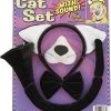 Forum Novelties Animal Costume Set Black Cat Ears Nose Tail With Sound Effects 2 Forum Novelties Animal Costume Set Black Cat Ears Nose Tail With Sound Effects -Rubies Shop 51 19yJX XL