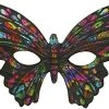 Forum Mardi Gras Masquerade Costume Half Mask Glitter Butterfly -Rubies Shop 510UhtVL3pS