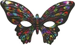 Forum Mardi Gras Masquerade Costume Half Mask Glitter Butterfly -Rubies Shop 510UhtVL3pS. AC