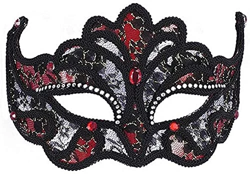 Forum Mardi Gras Costume Masquerade Half Mask With Lace And Rhinestones 3 Forum Mardi Gras Costume Masquerade Half Mask With Lace And Rhinestones