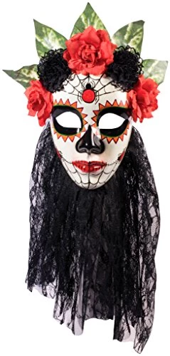 Forum Novelties Women's Day Of The Dead Senora Lace Mask