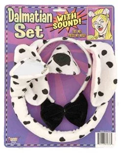 Forum Novelties Animal Costume Set Dalmatian Dog Ears Nose Tail With Sound Effects
