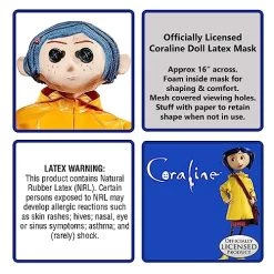 Rubie's Adult Coraline Doll Deluxe Overhead Latex Mask, As Shown, One Size 7 Rubie's Adult Coraline Doll Deluxe Overhead Latex Mask, As Shown, One Size -Rubies Shop 514xaNzPMoL