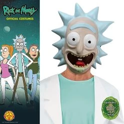 Rubie's Men's Rick And Morty Rick Plastic Mask, As Shown, One Size -Rubies Shop 5150iDZXmL