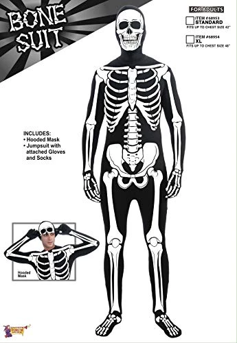 Forum Novelties Men's Skeleton Man Bone Skin Suit Adult Costume 5 Forum Novelties Men's Skeleton Man Bone Skin Suit Adult Costume - Image 3
