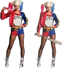 Rubie's Official DC Comics Suicide Squad Harley Quinn, Ladies Fancy Dress Halloween Villain Costume -Rubies Shop 51655gRLI5L. AC