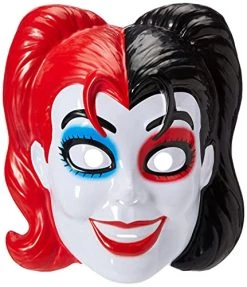 Rubie's Women's DC Comics Harley Quinn Mask, As Shown, One Size