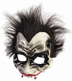 Forum Novelties Vampire Half Mask With Hair Accessory, As Shown, One Size