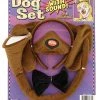 Forum Novelties Animal Costume Set Brown Dog Ears Nose Tail With Sound Effects
