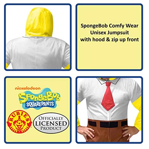 Rubie's Unisex-adult Classic Spongebob Comfy Wear Jumpsuit 8 Rubie's Unisex-adult Classic Spongebob Comfy Wear Jumpsuit - Image 6
