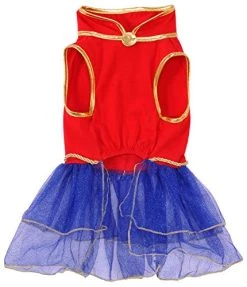 DC Comics Wonder Woman Pet Tutu Dress, X-Large -Rubies Shop 51FMO3PTzNL