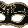 Forum Mardi Gras Costume Masquerade Half Mask With Gold Trim -Rubies Shop 51GYYWDXQdS