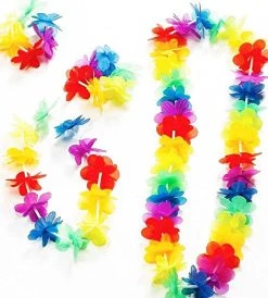 Forum Novelties Hawaiian Lei Silk Flower Wristlets Set, 4-Piece Party Supplies, 4 X 4 X 1" -Rubies Shop 51H73hyY5oL