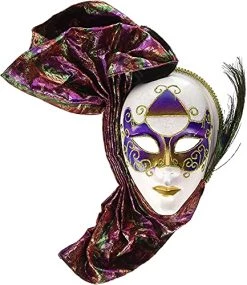 Forum Novelties Deluxe Venetian Mask With Peacock Feathers